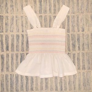 Madewell Texture & Thread Rainbow Peplum Top